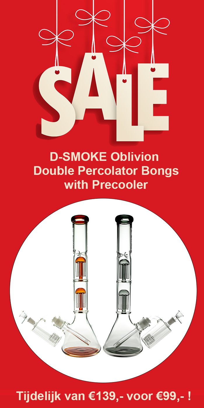 Korting op D-SMOKE Oblivion Percolator Bongs with Precooler