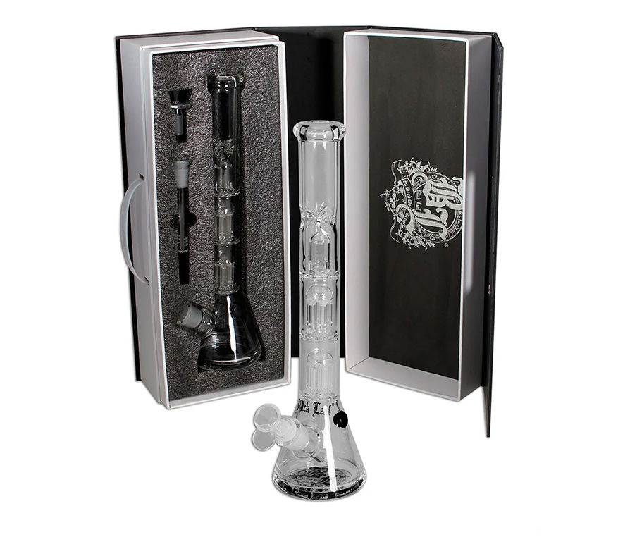 Sinterklaas kado tip Black Leaf Boxed Multilevel Perc Bong