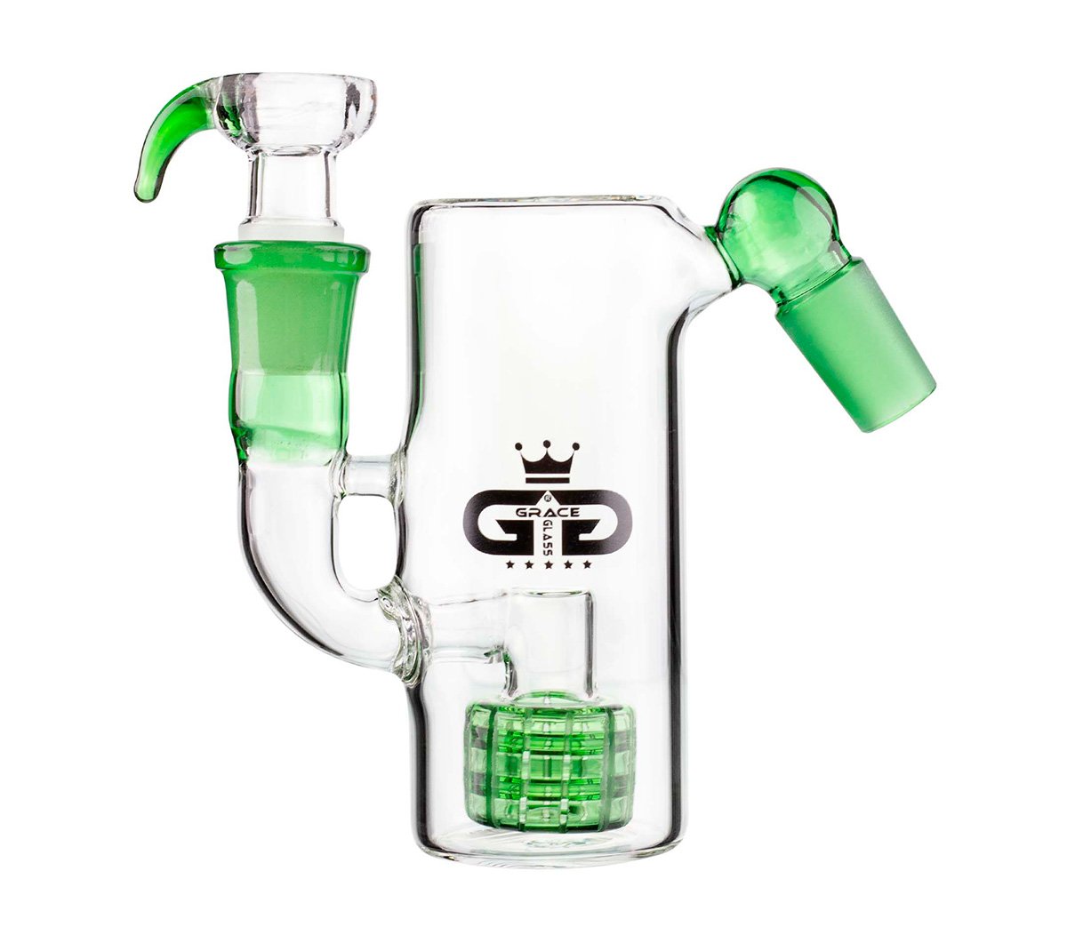 Grace Glass Slitted Tree Perc Precooler Green SG19