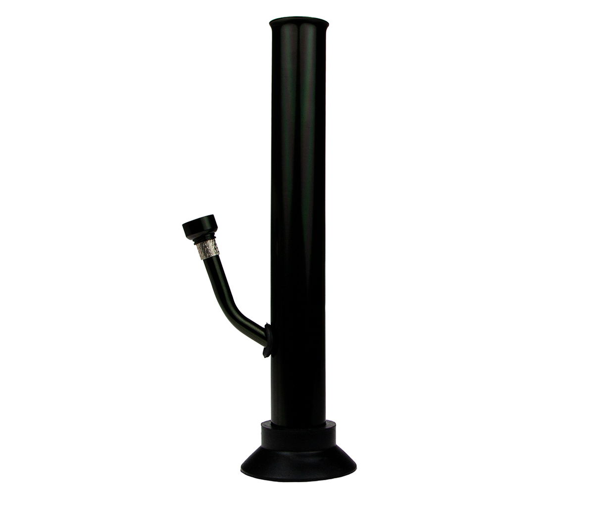Zwarte metalen bong - 26 cm