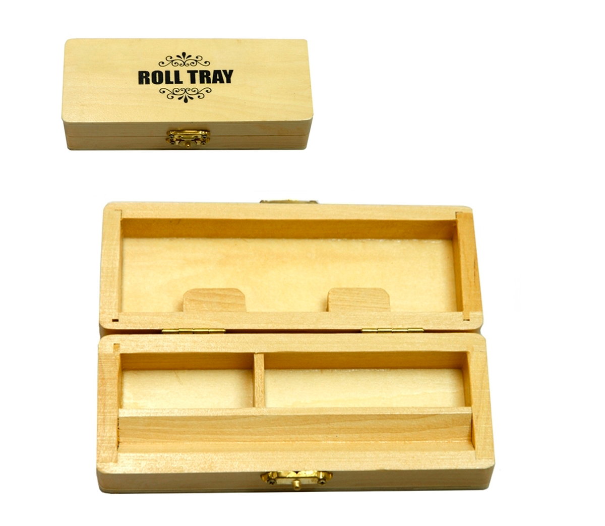 Small Wooden Roll & Stash Box