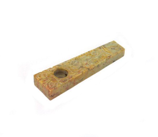 Carved Deco Stone Pipe 10cm