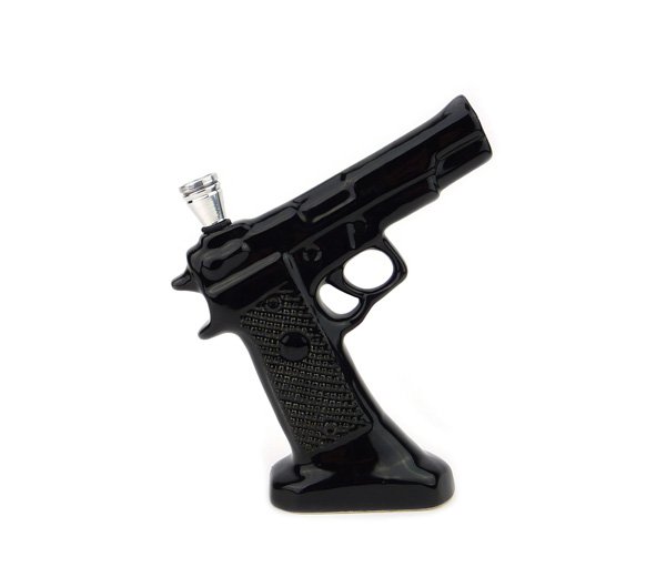 Gun Bong Keramisch 22 cm zwart