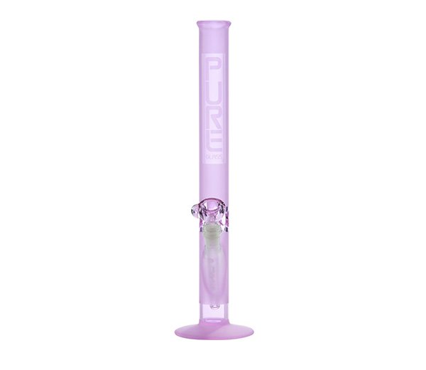 Pure Glass 38mm 14 inch Classic Straight Pink Frost - www.waterpijp-bong.nl