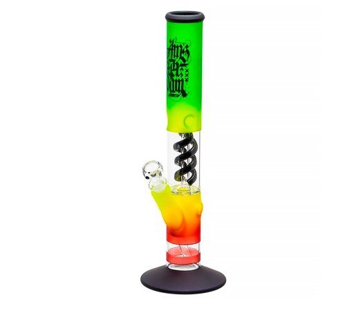 Amsterdam Rasta Percolator Straight Bong - Waterpijp-bong.nl