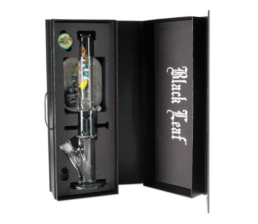 Black Leaf Boxed Percolator Bong Hanuman Set