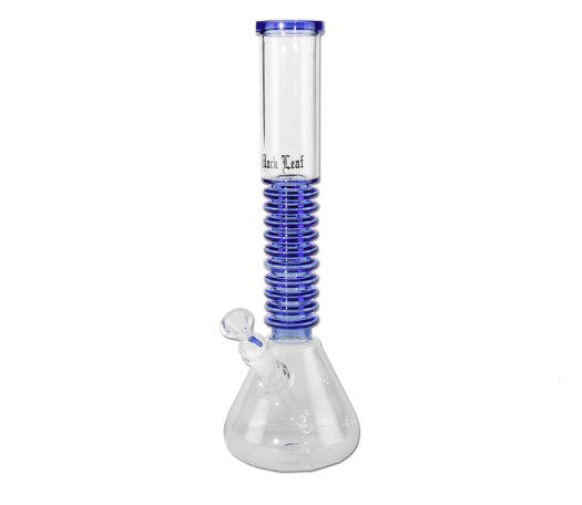 Black Leaf Flask Bong Rings - 39 cm - Blue