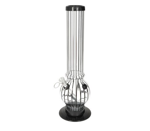 Black Stripe Acryl Bong with Lift Bowl