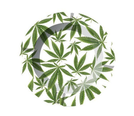Cannabis Leaves Metalen Asbak - Waterpijp-bong.nl