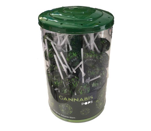 Cannabis Lolli Pops With Leaf Wrap 18gr - Waterpijp-bong.nl