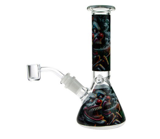 Complete Bong Smoke Rosin Set - 8 piece - Scary Clown