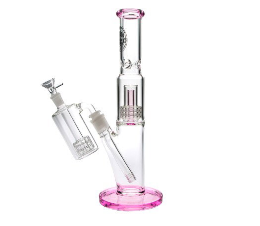 D-SMOKE Ascension Bong met Precooler – Pink | Ice Bong
