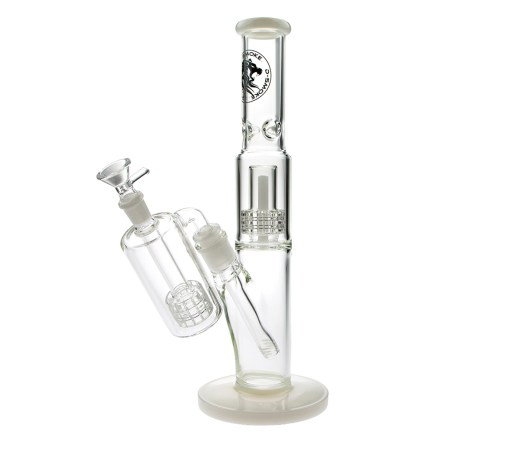 D-SMOKE Ascension Bong met Precooler – White | Ice Bong