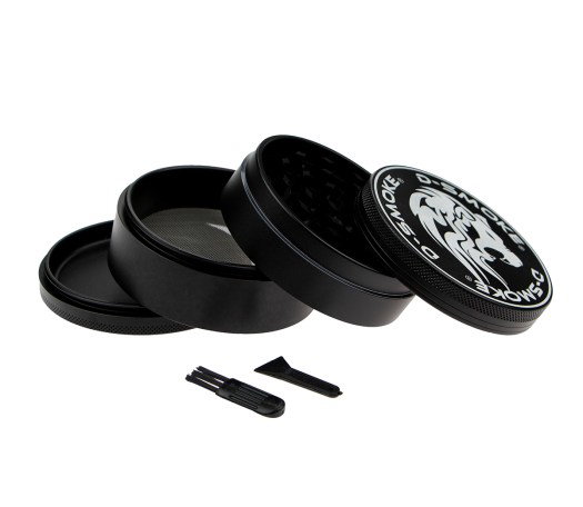 D-SMOKE Matrix XL Grinder 75 mm - 4-Part - Black