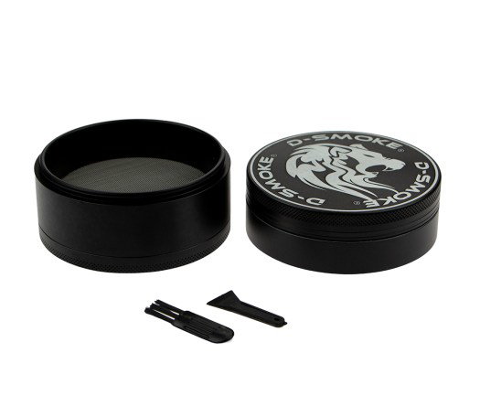 D-SMOKE Matrix XL Grinder 75 mm - 4-Part - Black