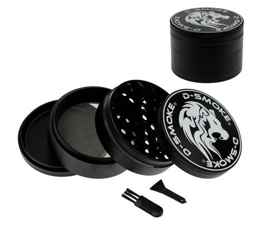 D-SMOKE Matrix XL Grinder 75 mm - 4-Part - Black
