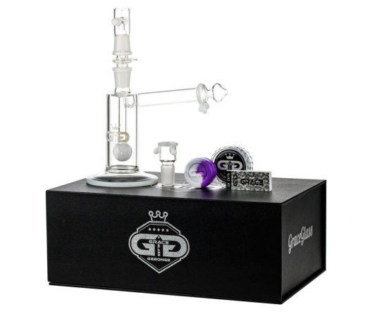 Drips Sidecar Vapor Bubbler with Slitted Ball Perc White - Waterpijp-bong.nl