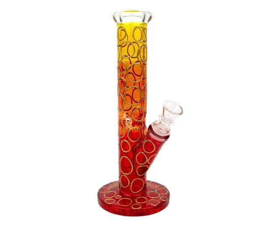 Fairytale Straight Ice Bong Red Yellow - Waterpijp-bong.nl