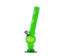 Frosted Leaf Acryl Bong Green