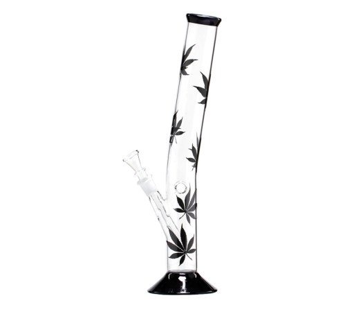 Multi Leaf Hangover Glass Bong Zwart 35 cm - Waterpijp-bong.nl