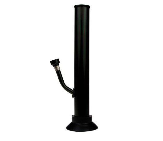 Zwarte metalen bong - 26 cm