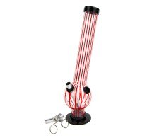 Red Stripe Acryl Bong with Lift Bowl