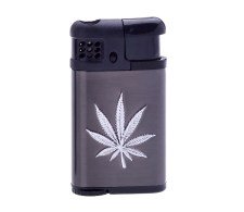 Silver Weed Green Torch Lighter