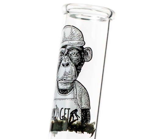 Space Monkey Slanted Glass Bong