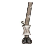 Straight Slanted Leaf Acrylic Black Bong