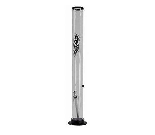 Tattoo Straight Acryl Bong Transparant 54 cm