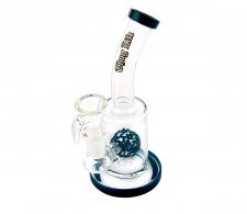 Thug Life Sphere Bubbler Blue 17 cm - Waterpijp-bong.nl