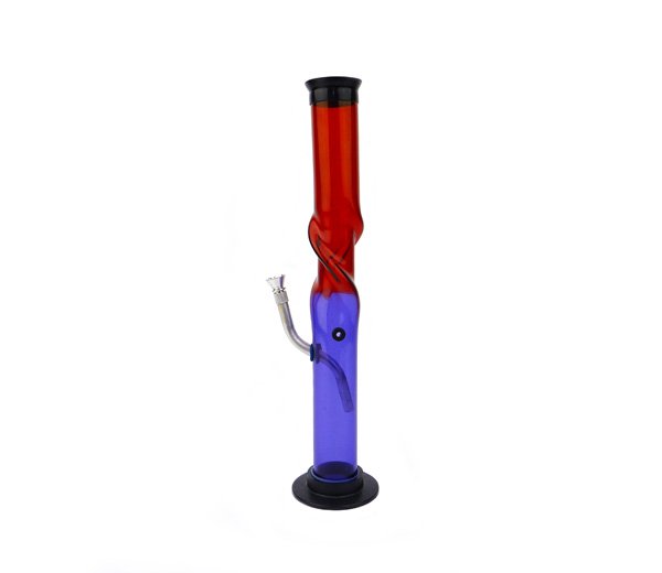 Straight Twisted Acryl Bong rood paars