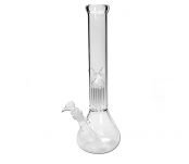 Flask Bong Ice with 8-Arm Tree Percolator Clear