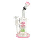 Grace Glass Pink Mushroom Perc Bong