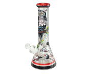 Night Owl - Hand Painted Glass Ice Bong 